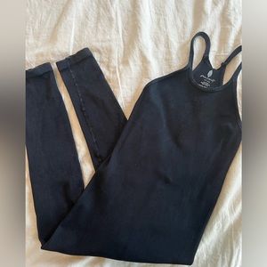 Free people movement black ribbed onesie